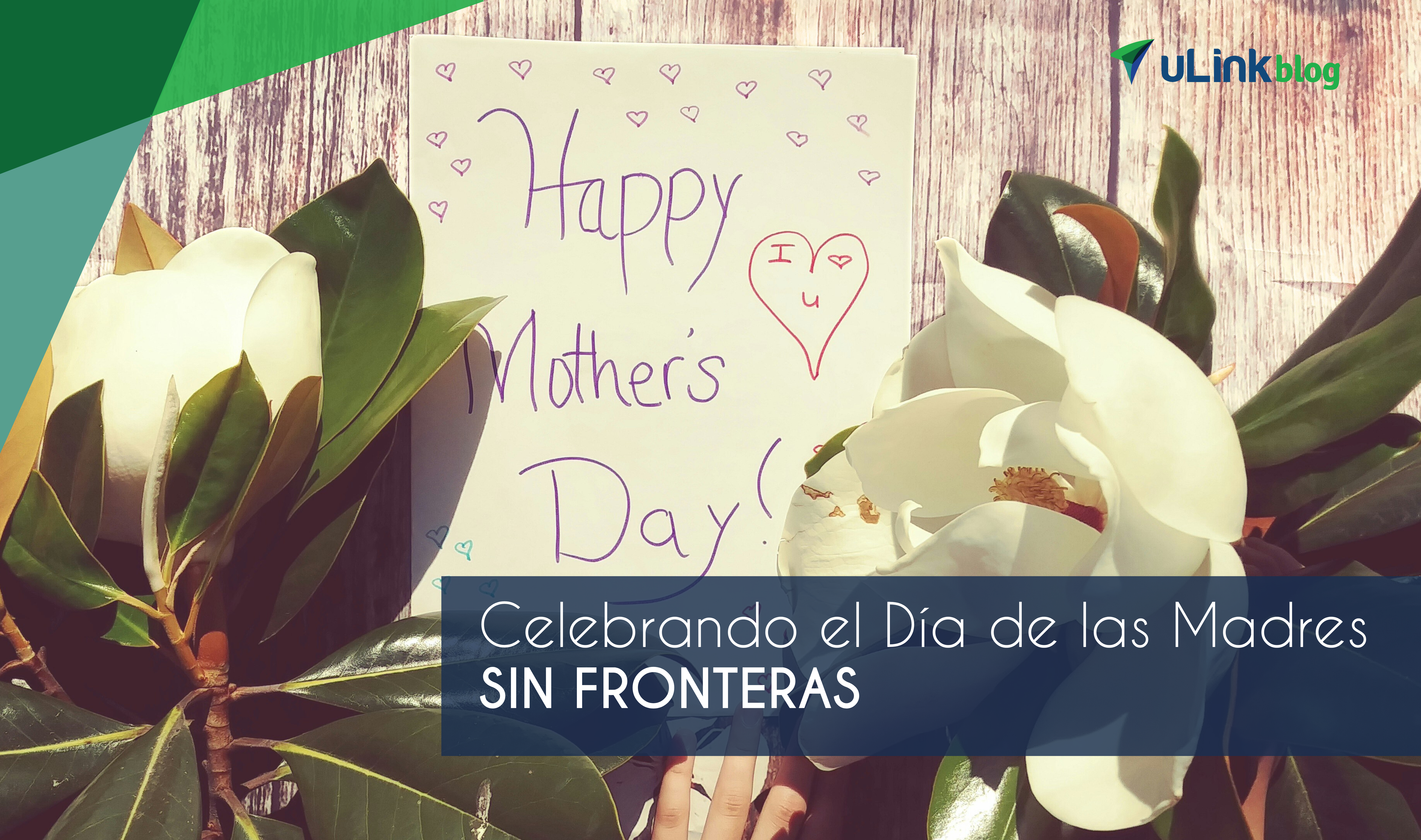 Flores y tarjeta del Día de las Madres